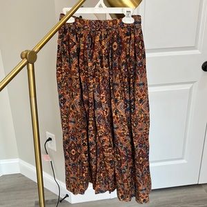Vintage patterned midi JH Collectibles skirt vintage size 4